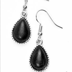 Black and silver earrings